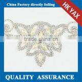 Fashion Rhinestone Triming Crystal,Crystal Rhinestone Trimming Silver Base Dress Chain and Trims for Dress Belt Bride Necklace thumbnail-1