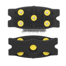 Safety Overshoes Anti Slip Snow Ice Climbing Spikes Grips Crampon Cleats 5-Stud Shoes Cover Rubber Overshoes