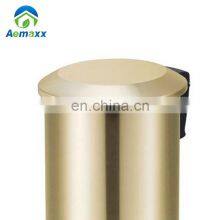 Gold Slim 5L 12L 20L Eco Friendly Trash Can Office Trash Can Pedal Bin Stainless Steel Foot Pedal Garbage Bin Waste Bin Bathroom thumbnail-4