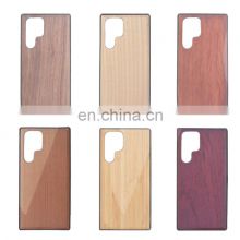 Real Natural Wood Phone Case for Samsung S22 Lightweight Bamboo Wooden Mobile Case for Samsung Galaxy S22 Ultra Plus