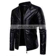 2022 Arrival Unisex Design Color Block Men Genuine Leather Jacket Custom High Quality Men Leather Jacket thumbnail-4