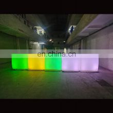 Western Style Commercial L Shape White Straight LED Mobile Bar Counter Portable LED Light Modern Furniture Commercial