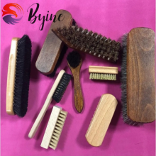 Horsehair Shoe Shine Brush Horse Hair Bristles Wood Handle Horsehair Shoe Shine Brush for Shoes, Boots, and Other Leather Items thumbnail-2