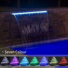 Best Selling Indoor/Outdoor Acrylic Garden Wall Water Curtain Sheer Descent Pool Waterfall LED Lights Top Selling Pool Lights thumbnail-2