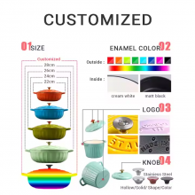 Wholesale High Quality Colorful Enamel Non-Stick Casserole Cast Iron Dutch Oven for Cast Iron Cookware thumbnail-5