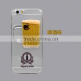 customized accept tpu case / 3d liquid phone case for iphone 6