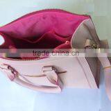 PU Leather Handbag Pink Tote Bag