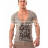 Deep V Neck Men Tshirt thumbnail-5