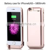 Cheap price high quality back up power case for iphone6s 5800mAh battery case