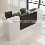 Wooden furniture model showroom counter reception desk designs (SZ-RTB008-1)