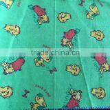 Printed 100% cotton flannel fabric, brushed flannel for baby clothing 20s*10s 40*42