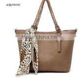 Trendy Italy Designer Women Handbag With Scarf Decorative thumbnail-5