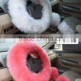 2016 Toyota Car Styling Winter Red Black Pink Long Wool Plush Steering Wheel Cover Woolen Car Accessory Steering-wheel thumbnail-2