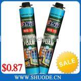 High Density 750ml pu Aerosol Winter Polyurethane Spray Foam Adhesive de Construction