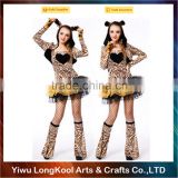 2016 Hot selling women dance costume cheap sexy leopard costume