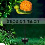 Ceramic Mini Snail Led Solar Garden Light Lawn Ornaments Wholesale