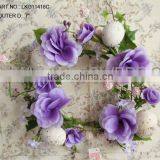2014 Hot Sale 7" Artificial Polyster Rose With Eggs Easter Wreath thumbnail-1