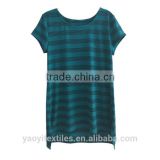 wholesale OEM round neck stripe printed t shirt