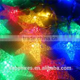 10L led battery christmas decoration string light--dull polish five--pointed stars