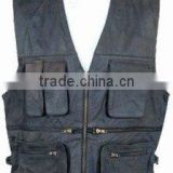 German Leather Vest , Leather Vest in Cowhide Leather , Sports Vest