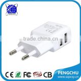 Promotional Newest USB Power Charger 2 Dual USB Port 5V 3A Mini USB Wall Charger
