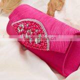 Beautiful Ladies Satin Handmade Beaded Handbag thumbnail-2