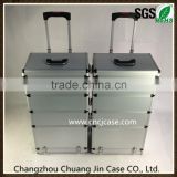 Professional make up barber tool trolley case ABS Aluminum tool case with wheel                        
                                                Quality Choice