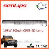 Special model 31inch 198W double rows 4D lens 16500LM bright led light bar
