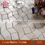 China Factory Direct Sales Cheap Wall Decoration 3D Wave Marble Mosaic Tile
