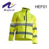 hi Vis Yellow Safety Branded Softshell Jacket thumbnail-1