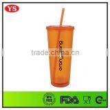 Bpa Free 24oz Double Wall Personalized Plastic Tumbler With Straw thumbnail-6