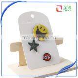 4pieces Lovely Brooch Pins Badges Fashion Cartoon Colorful Smiley Heart Star Plant Mirror Glass for Boys Girls Men Women 2016 thumbnail-2