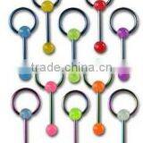 Glow in the Dark Titanium Door Knocker Tongue Ring, uv Jewelry,body Jewelry