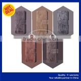 5" inch leather case phone accessories mobile bamboo wood flip leather