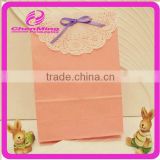 Yiwu wholesale pink donut paper bags