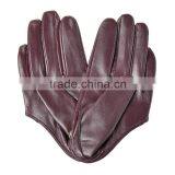 Hot Selling Fashion Half a Palm Rivet Decoration Sheepskin Drving Leather Gloves thumbnail-5