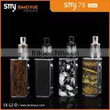 2016 Smoking e pipe smy 75w box mod electronic cigarette box mod smy75w temperature control box mod