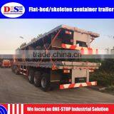 2 20ft/40ft Flat-bed or Skeleton Tri-axle Container Semi Trailer thumbnail-4
