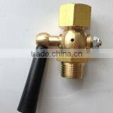 Brass Air Cock, Gauge Cock With Bleed Hole for Pressure and Temperature Gauges Accessories thumbnail-1