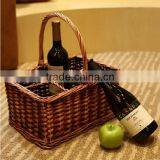 Wicker Wine Holder Basket Wicker Bottle Holder thumbnail-1