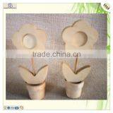 Mini House Home Decoration Pot Pine Wooden Flower Craft thumbnail-6