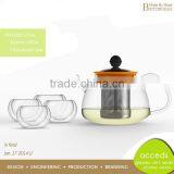 Heat Resistant Transparent Teapot for Sale thumbnail-1