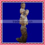 Archaistic Wood Carving Mermaid Crafts in Wood Carfts