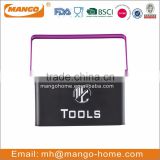 Black Tools Foldable Handle Metal storage basket