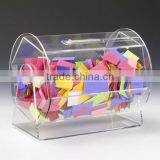 Acrylic Raffle Drum With Locking Door, Countertop - Clear thumbnail-5