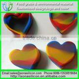Heart Shape Swirl Colors Silicone Box for Oil and Pill thumbnail-1