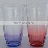 GH267 Glass Drinking Cup With Colorful Spray thumbnail-1