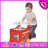 2017 New Design Funny Push Cart Wooden Kids Cooking Set W10C259 thumbnail-2