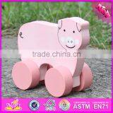 2017 New Products Pig Car Toy Wooden Toy Making Plans W04A321 thumbnail-6