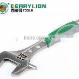BERRYLION 12'' Nickel Alloy Plated Adjustable Wrench, PVC Handle Grip Spanner thumbnail-2
